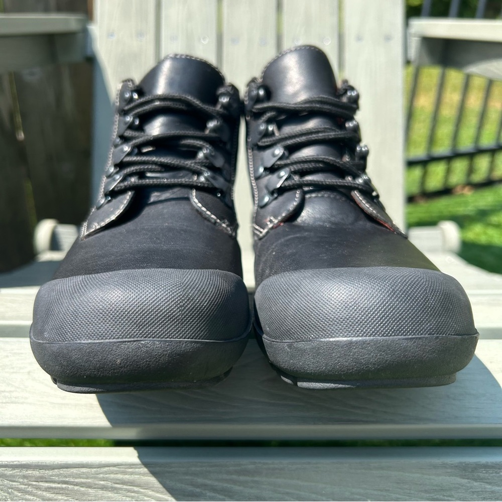 Coach Dyanne Black Leather Lace up Rain Snow Boot Women’s 7.5M - Picture 4 of 12